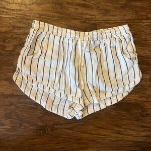 Billabong White & Black Striped Lounge Shorts